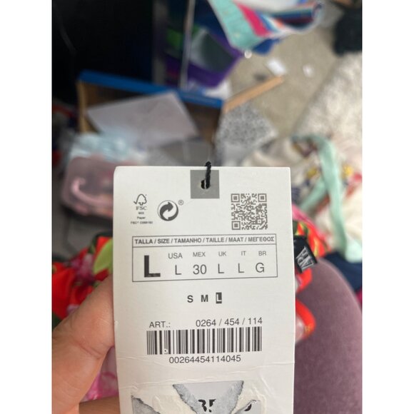 Zara Floral Red Rose Draped Bodysuit ruched boho sz L - Picture 10 of 10